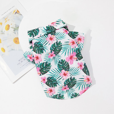 Havaju stila suņu T-krekli Pludmales vasaras mājdzīvnieku suņu apģērbi maziem suņiem Veste Elpojošs kucēnu mājdzīvnieku krekls Čivavas Jorkas kostīms