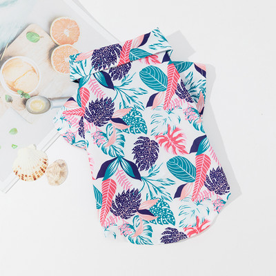 Havaju stila suņu T-krekli Pludmales vasaras mājdzīvnieku suņu apģērbi maziem suņiem Veste Elpojošs kucēnu mājdzīvnieku krekls Čivavas Jorkas kostīms