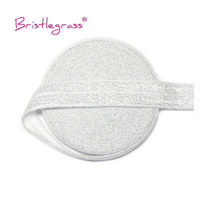BISTLEGRASS 2 5 10 jards, 5/8 collas, 15 mm, sudraba mirdzošs FOE, pārlokamais gumijas elastīgums, elastāna lentes lentes, matu kaklasaites, galvas saite, kleita, šūšanas apdare
