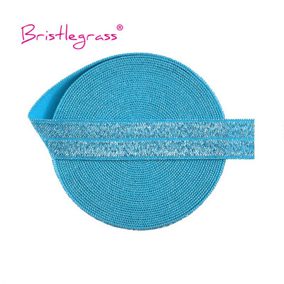 BISTLEGRASS 2 5 10 jards, 5/8 collas, 15 mm, sudraba mirdzošs FOE, pārlokamais gumijas elastīgums, elastāna lentes lentes, matu kaklasaites, galvas saite, kleita, šūšanas apdare