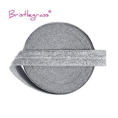 BISTLEGRASS 2 5 10 jards, 5/8 collas, 15 mm, sudraba mirdzošs FOE, pārlokamais gumijas elastīgums, elastāna lentes lentes, matu kaklasaites, galvas saite, kleita, šūšanas apdare