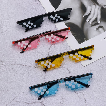 1Pc Funny Pixel Mosaic Γυαλιά ηλίου Fashion Thug Life Γυαλιά ηλίου Ανδρικά Γυναικεία Πάρτι γενεθλίων Cosplay Gamer Robot Glasses Photo Prop