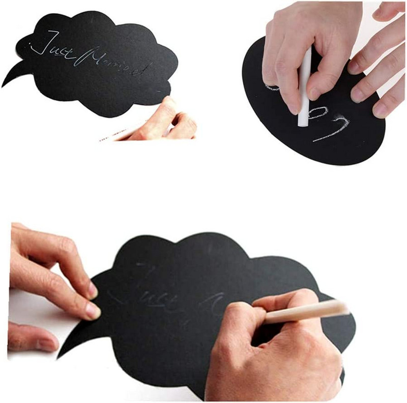 DIY, 10 gab. melnas kartītes, nūjas, krīta līme komplektā, foto kabīne, rekvizīti.