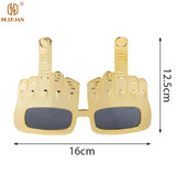 Akiniai vakarėliui Vakarėlio akiniai nuo saulės Rekvizitai Juokingi akiniai atrama Kūrybiniai vertikalūs vidurinio piršto akiniai dekoravimo vakarėlio priedai