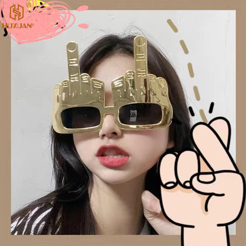 Akiniai vakarėliui Vakarėlio akiniai nuo saulės Rekvizitai Juokingi akiniai atrama Kūrybiniai vertikalūs vidurinio piršto akiniai dekoravimo vakarėlio priedai