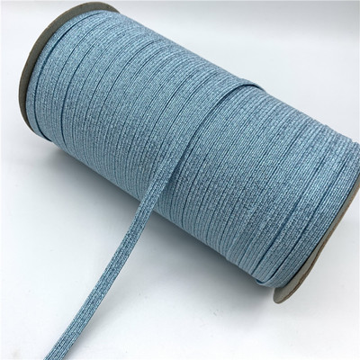 5 jardai / aikštelė 6 mm metalinės spalvos elastinė juostelė siuvimo elastinė juosta Fiat guminė juosta juosmens juosta tempiama virvė elastinga juosta