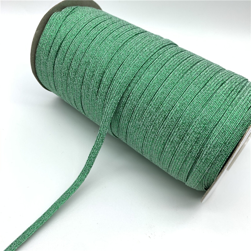 5 jardai / aikštelė 6 mm metalinės spalvos elastinė juostelė siuvimo elastinė juosta Fiat guminė juosta juosmens juosta tempiama virvė elastinga juosta