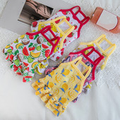 Jauns Animal Print Mājas suņu apģērbs Vasaras forša kleita T-krekli Sling svārki maziem un vidējiem kaķiem, pūdelis mopsiem, vestes krekls