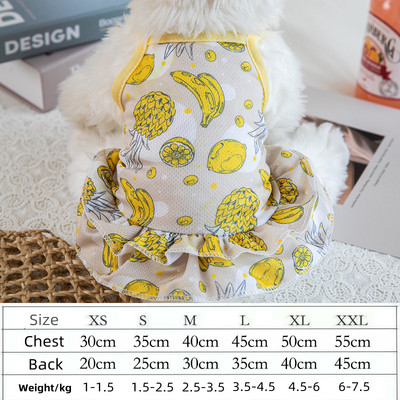 Jauns Animal Print Mājas suņu apģērbs Vasaras forša kleita T-krekli Sling svārki maziem un vidējiem kaķiem, pūdelis mopsiem, vestes krekls