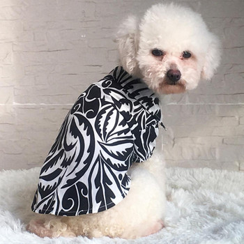 Κομψά ρούχα για κατοικίδια που διακοσμούν πουκάμισο για κατοικίδια Αξιολάτρευτα καλοκαιρινά ρούχα που αναπνέουν Δροσερό πουκάμισο για σκύλους σε στυλ παραλίας