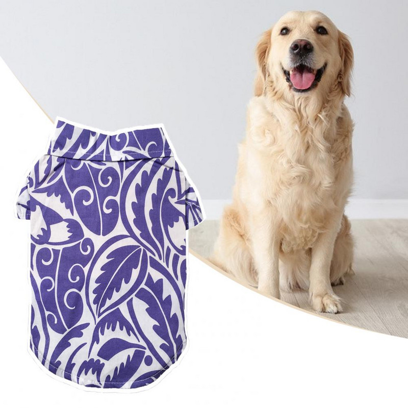 Stilīgs mājdzīvnieku apģērbs, kas dekorē mājdzīvnieku krekls, burvīgs elpojošs vasaras apģērbs Vēss pludmales stila suņa kaķa krekls