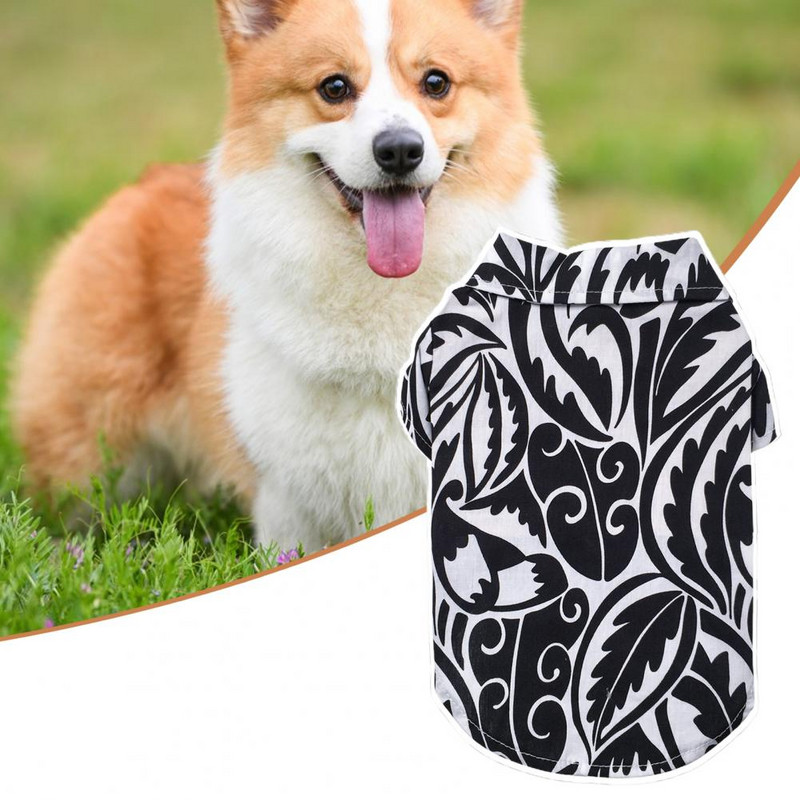 Stilīgs mājdzīvnieku apģērbs, kas dekorē mājdzīvnieku krekls, burvīgs elpojošs vasaras apģērbs Vēss pludmales stila suņa kaķa krekls
