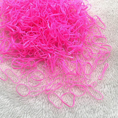 500pcs--2000pcs Πολύχρωμο λαστιχένιο δαχτυλίδι Ελαστικές λωρίδες μιας χρήσης Αλογοουρά Θήκη Λαστιχένια ζώνη Scrunchies Παιδικά αξεσουάρ μαλλιών