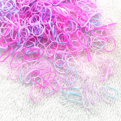 500pcs--2000pcs Πολύχρωμο λαστιχένιο δαχτυλίδι Ελαστικές λωρίδες μιας χρήσης Αλογοουρά Θήκη Λαστιχένια ζώνη Scrunchies Παιδικά αξεσουάρ μαλλιών