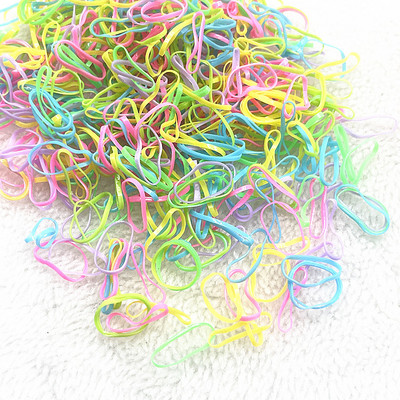 500pcs--2000pcs Πολύχρωμο λαστιχένιο δαχτυλίδι Ελαστικές λωρίδες μιας χρήσης Αλογοουρά Θήκη Λαστιχένια ζώνη Scrunchies Παιδικά αξεσουάρ μαλλιών