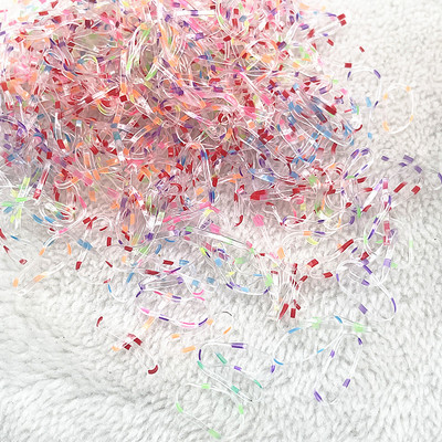 500pcs--2000pcs Πολύχρωμο λαστιχένιο δαχτυλίδι Ελαστικές λωρίδες μιας χρήσης Αλογοουρά Θήκη Λαστιχένια ζώνη Scrunchies Παιδικά αξεσουάρ μαλλιών