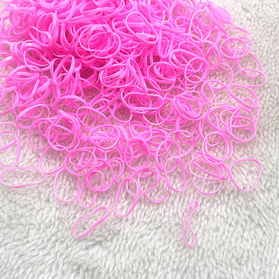 500pcs--2000pcs Πολύχρωμο λαστιχένιο δαχτυλίδι Ελαστικές λωρίδες μιας χρήσης Αλογοουρά Θήκη Λαστιχένια ζώνη Scrunchies Παιδικά αξεσουάρ μαλλιών