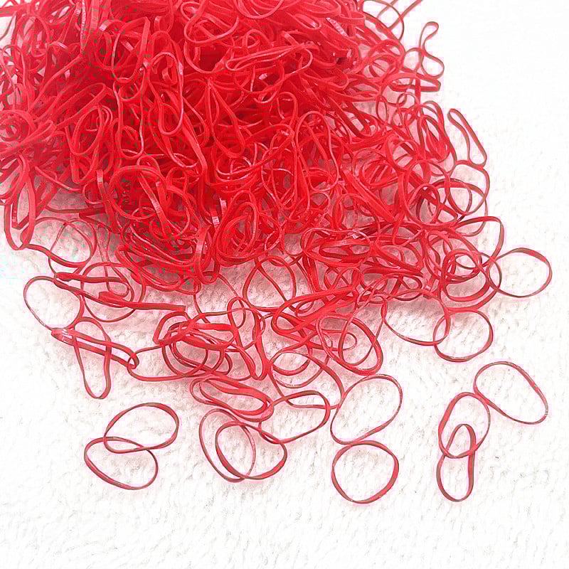 500pcs--2000pcs Πολύχρωμο λαστιχένιο δαχτυλίδι Ελαστικές λωρίδες μιας χρήσης Αλογοουρά Θήκη Λαστιχένια ζώνη Scrunchies Παιδικά αξεσουάρ μαλλιών