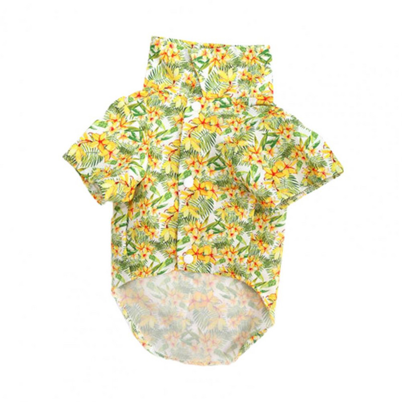 Virágos mintás kutyapóló Élénk megjelenés, aranyos vékony, megakadályozza a dugulást kiskutya kültéri pulóver