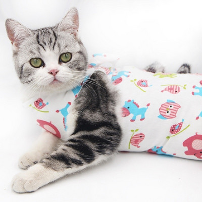 Kassi taastamise kaitseülikond Kirurgia Taastusravi Võõrutamine Steriliseerimine Riietus Kassipoja Vest Hingavad särgid Lemmikloomade riided