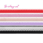 BISTLEGRASS 2 5 10 jards, 3/8 collas, 10 mm Picot Loop, frilly, mežģīņu apdare, elastīga spandeksa josla, galvas saite Apakšveļa, DIY, šūšana, amatniecība