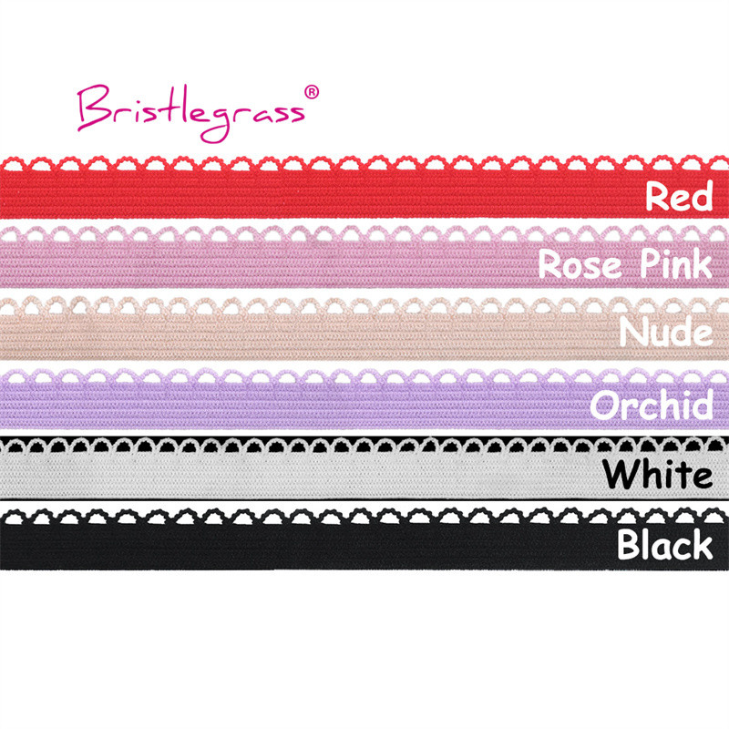 BISTLEGRASS 2 5 10 jards, 3/8 collas, 10 mm Picot Loop, frilly, mežģīņu apdare, elastīga spandeksa josla, galvas saite Apakšveļa, DIY, šūšana, amatniecība