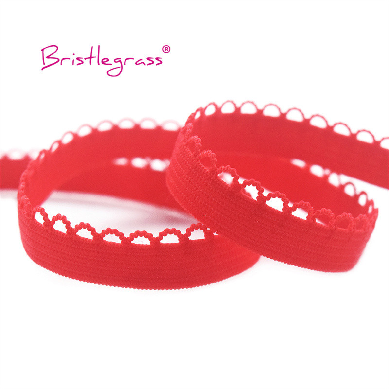 BISTLEGRASS 2 5 10 jards, 3/8 collas, 10 mm Picot Loop, frilly, mežģīņu apdare, elastīga spandeksa josla, galvas saite Apakšveļa, DIY, šūšana, amatniecība