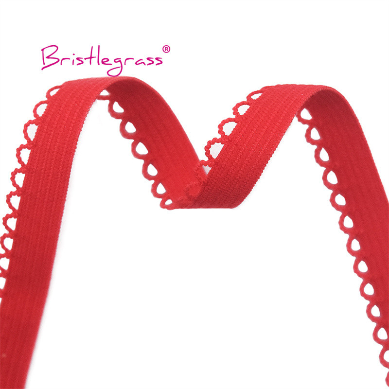 BISTLEGRASS 2 5 10 jards, 3/8 collas, 10 mm Picot Loop, frilly, mežģīņu apdare, elastīga spandeksa josla, galvas saite Apakšveļa, DIY, šūšana, amatniecība