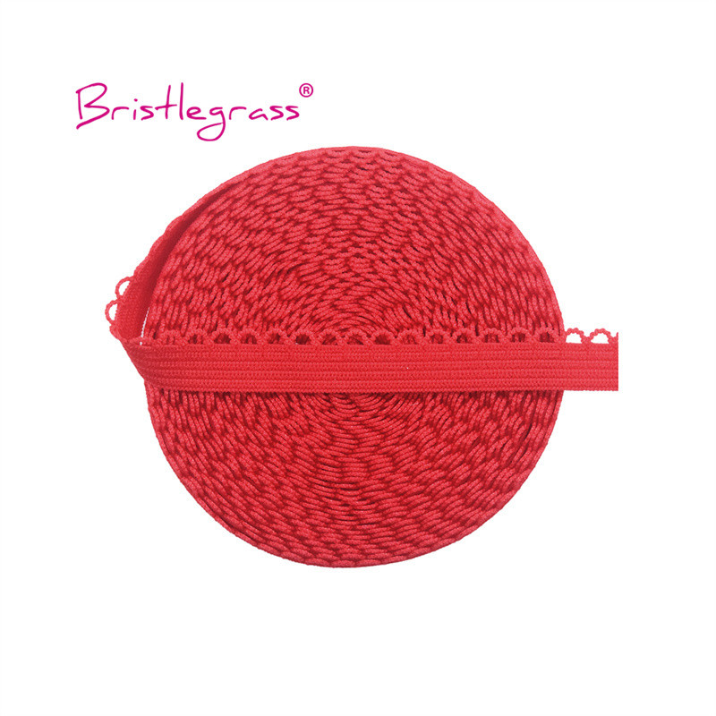 BISTLEGRASS 2 5 10 jards, 3/8 collas, 10 mm Picot Loop, frilly, mežģīņu apdare, elastīga spandeksa josla, galvas saite Apakšveļa, DIY, šūšana, amatniecība