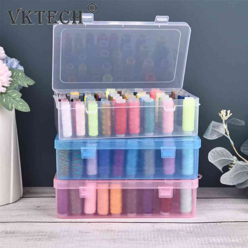 Siuvimo siūlų laikymo dėžė 42 vnt. Ritės nešiojimo dėklas konteinerio laikiklis amatų ritės organizavimo dėklas Siuvimo laikymas