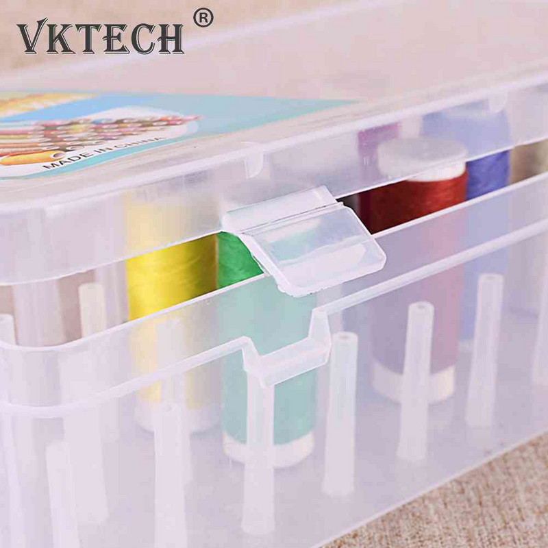 Siuvimo siūlų laikymo dėžė 42 vnt. Ritės nešiojimo dėklas konteinerio laikiklis amatų ritės organizavimo dėklas Siuvimo laikymas