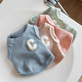 1 db kisállat mellény macskakutyához tömör póló betűvel nyomtatott ruházat koreai divat kutyaruhák chihuahua nyári légáteresztő kisállat felsők