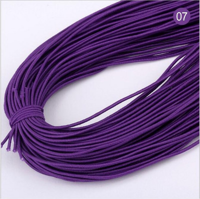 1 mm krāsaina augsti elastīga apaļa elastīga lente apaļa elastīga virve gumijas josla elastīga līnija DIY šūšanas rotaslietas aksesuāri 9 jardi