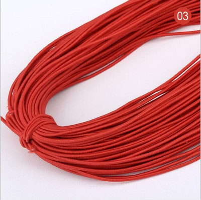 1 mm krāsaina augsti elastīga apaļa elastīga lente apaļa elastīga virve gumijas josla elastīga līnija DIY šūšanas rotaslietas aksesuāri 9 jardi