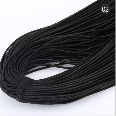 1 mm krāsaina augsti elastīga apaļa elastīga lente apaļa elastīga virve gumijas josla elastīga līnija DIY šūšanas rotaslietas aksesuāri 9 jardi