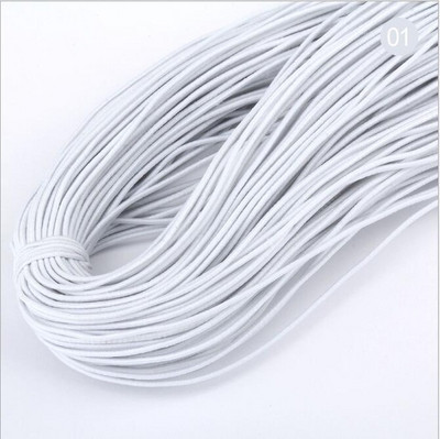 1 mm krāsaina augsti elastīga apaļa elastīga lente apaļa elastīga virve gumijas josla elastīga līnija DIY šūšanas rotaslietas aksesuāri 9 jardi