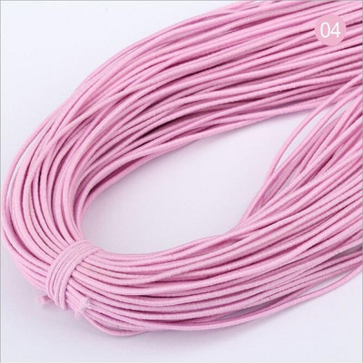 1 mm krāsaina augsti elastīga apaļa elastīga lente apaļa elastīga virve gumijas josla elastīga līnija DIY šūšanas rotaslietas aksesuāri 9 jardi