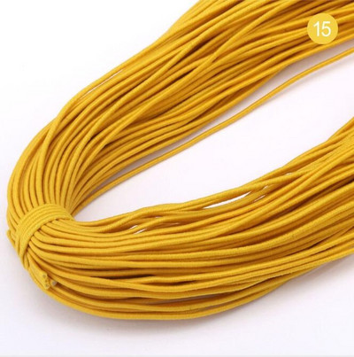 1 mm krāsaina augsti elastīga apaļa elastīga lente apaļa elastīga virve gumijas josla elastīga līnija DIY šūšanas rotaslietas aksesuāri 9 jardi