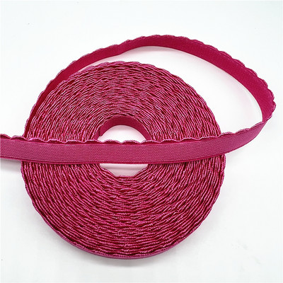 5 jardi/lots 10 mm pusmēness mežģīņu elastīga lente, pārlokama pāri spandeksa elastīgā lente, mežģīņu apgriešanas jostasvietas siksnas šūšanai, apģērba aksesuārs