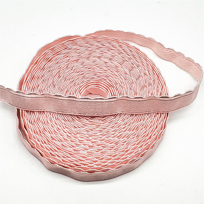 5 jardi/lots 10 mm pusmēness mežģīņu elastīga lente, pārlokama pāri spandeksa elastīgā lente, mežģīņu apgriešanas jostasvietas siksnas šūšanai, apģērba aksesuārs