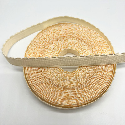 5 jardi/lots 10 mm pusmēness mežģīņu elastīga lente, pārlokama pāri spandeksa elastīgā lente, mežģīņu apgriešanas jostasvietas siksnas šūšanai, apģērba aksesuārs