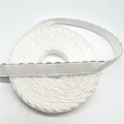 5 jardi/lots 10 mm pusmēness mežģīņu elastīga lente, pārlokama pāri spandeksa elastīgā lente, mežģīņu apgriešanas jostasvietas siksnas šūšanai, apģērba aksesuārs