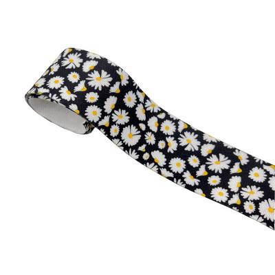 1 méter/tétel 25 mm-es 38 mm-es százszorszép rózsa virágok nyomat rugalmas pánt csík barkácsolás ruha heveder nadrág öv varrás kiegészítők