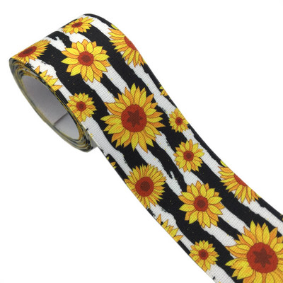 1 méter/tétel 25 mm-es 38 mm-es százszorszép rózsa virágok nyomat rugalmas pánt csík barkácsolás ruha heveder nadrág öv varrás kiegészítők