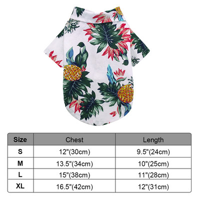 Mājdzīvnieku kaķu krekls Apģērbs Pavasaris Vasara Pludmale Apdrukāts Kaķu T-krekls Veste Ziediem Kaķiem Suņiem T-krekls Mētelis kucēnu kostīms Mājdzīvnieku apģērbs