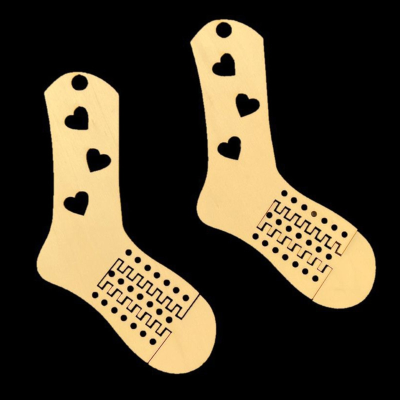 2 vnt Kūrybiškų medinių kojinių blokatorių kojinių atramų pakabukų kojinių gaminimo reikmenys