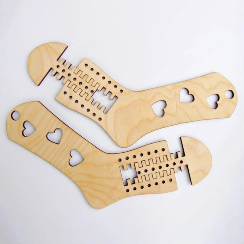 2 vnt Kūrybiškų medinių kojinių blokatorių kojinių atramų pakabukų kojinių gaminimo reikmenys