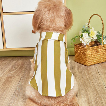 Красиво облекло за домашни любимци Удобни дрехи за домашни любимци Раирана дреха Малко средно куче Кученце Тениска Дрехи