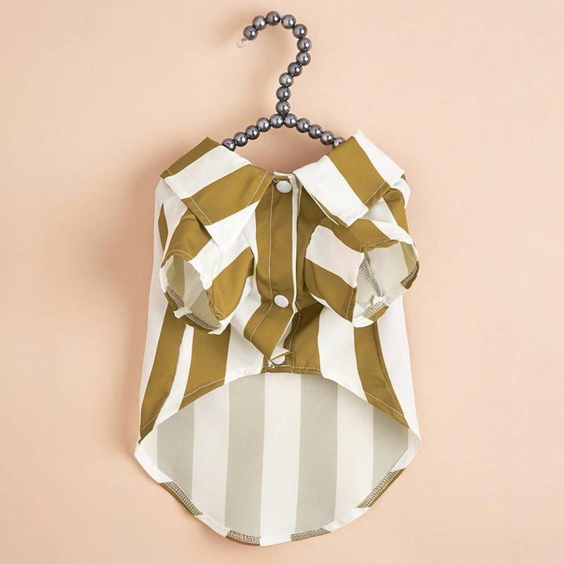 Csinos kisállatruházat Kényelmes kisállatruhák Csíkos öltözködés Kis, közepes kutya kölyök póló ruhák