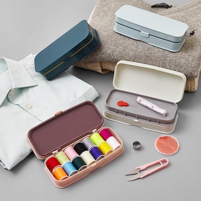 Sewing Box Organizer Quality Portable Two Layer Design Sewing Kit Travel Sewing Kit For House Use Adult Travel Needle Thread Kit